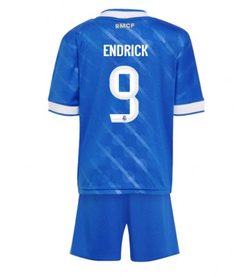 Lacne Dětský Futbalové dres Real Madrid Endrick #9 2025-26 Krátky Rukáv - Tretina (+ trenírky)